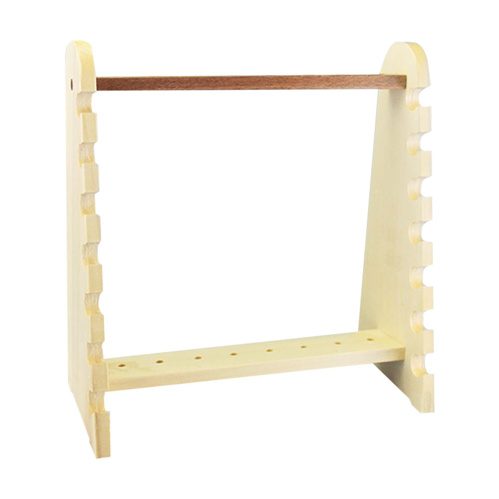 ADAMAS-BETA Lab Wooden Pipette Rack Trapezoid / Disc Type Laboratory Horizontal Pipe Holder 7 Wells 16 Holes for 10ml 25ml Pipettes