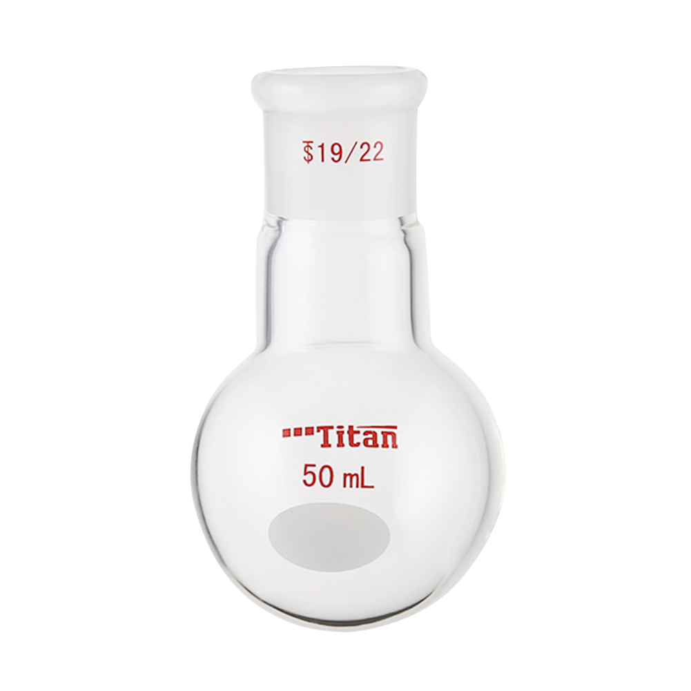 ADAMAS BETA Single Neck Round Bottom Ball Bottle Thick-Walled Clear Lab Glassware Laboratory Flasks for Heating/Reaction/Distillation Experiment