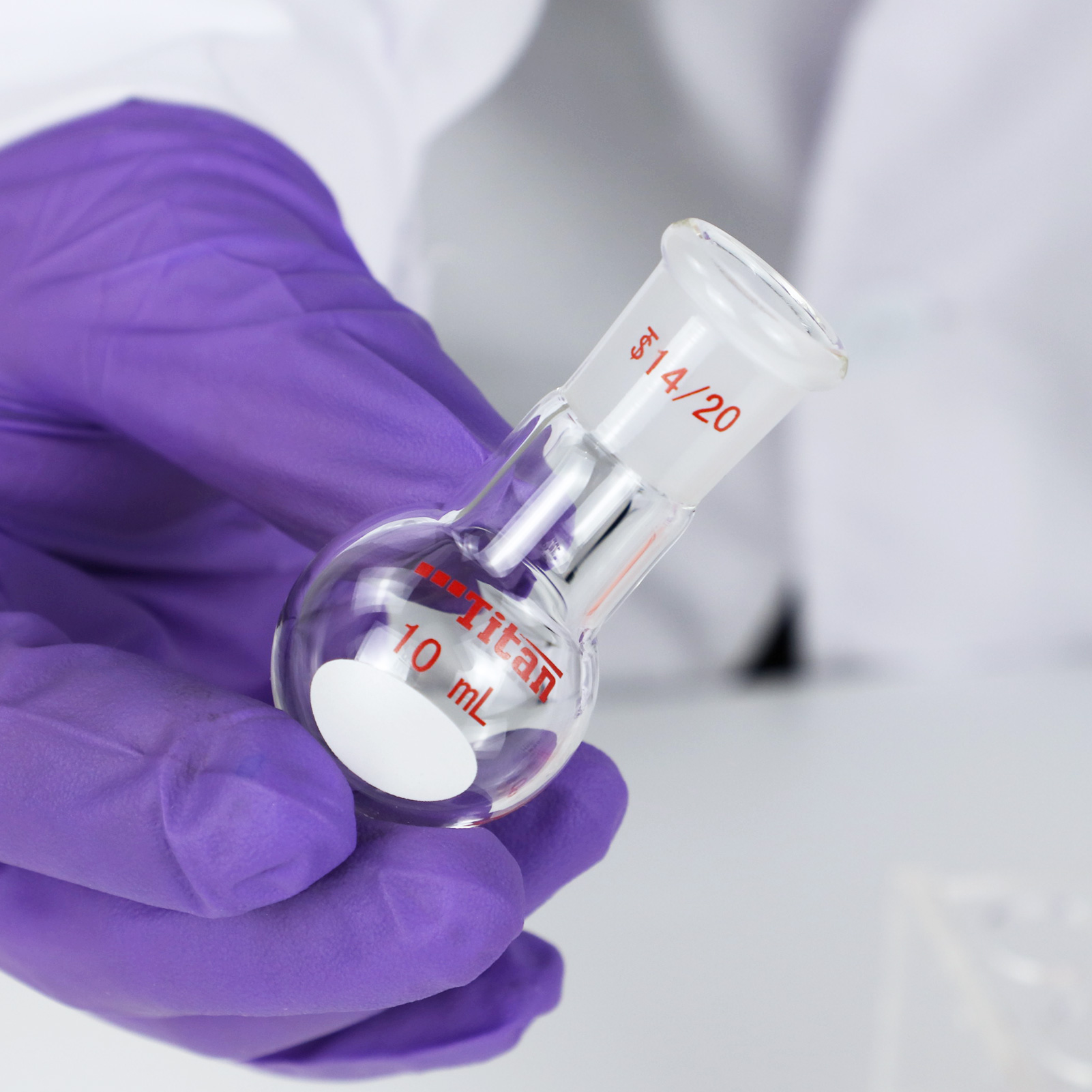 ADAMAS BETA Single Neck Round Bottom Ball Bottle Thick-Walled Clear Lab Glassware Laboratory Flasks for Heating/Reaction/Distillation Experiment