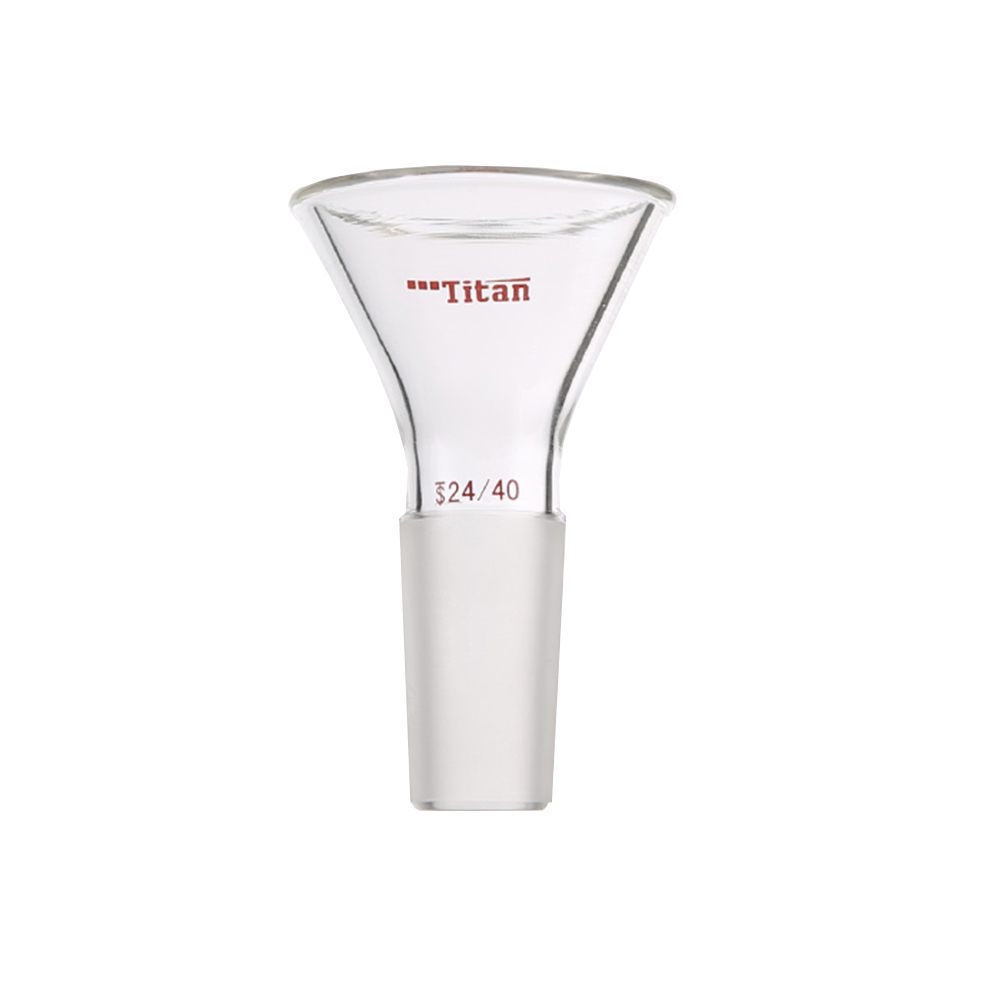 ADAMAS BETA Lab Triangular Funnel with Grinding Mouth 19/22 24/40 Glass Diameter 50mm 75mm 90mm Laboratory Short Neck Funnels