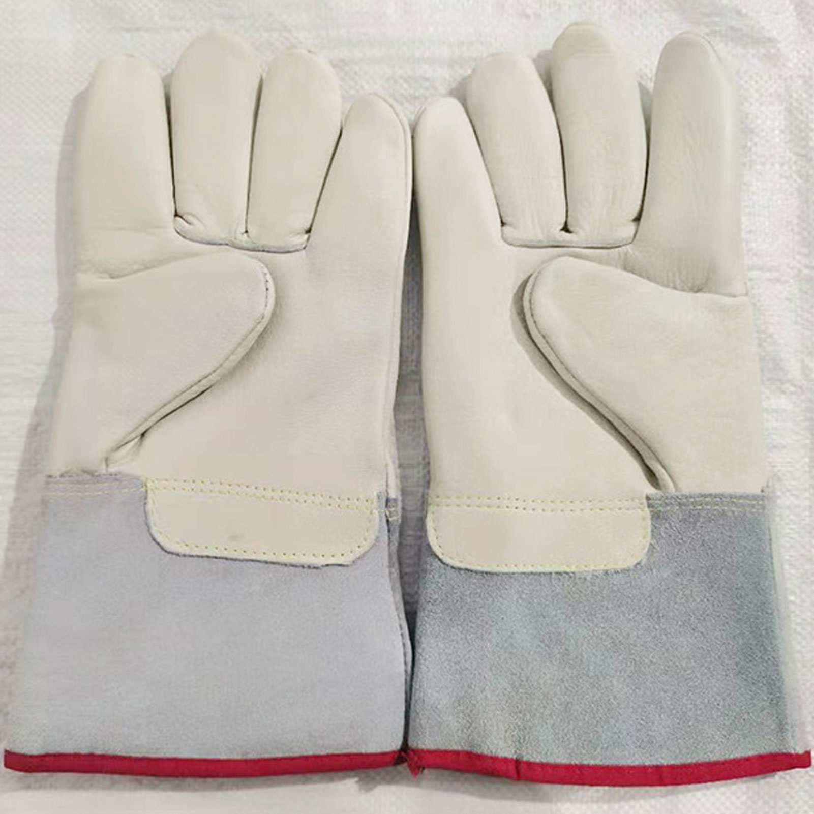 ADAMAS BETA 1 Pair Lab 31-36cm Leather Low Temperature Resistant Gloves - 200 ℃ Liquid Nitrogen Proof Cowhide Antifreeze Laboratory Protective Gloves