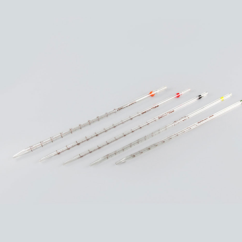 ADAMAS BETA Ring-marked Graduated Straw Pipe High Borosilicate Glass Pipette Laboratory Trace Liquid Transfer Tubes 0.5-50ml Dropper