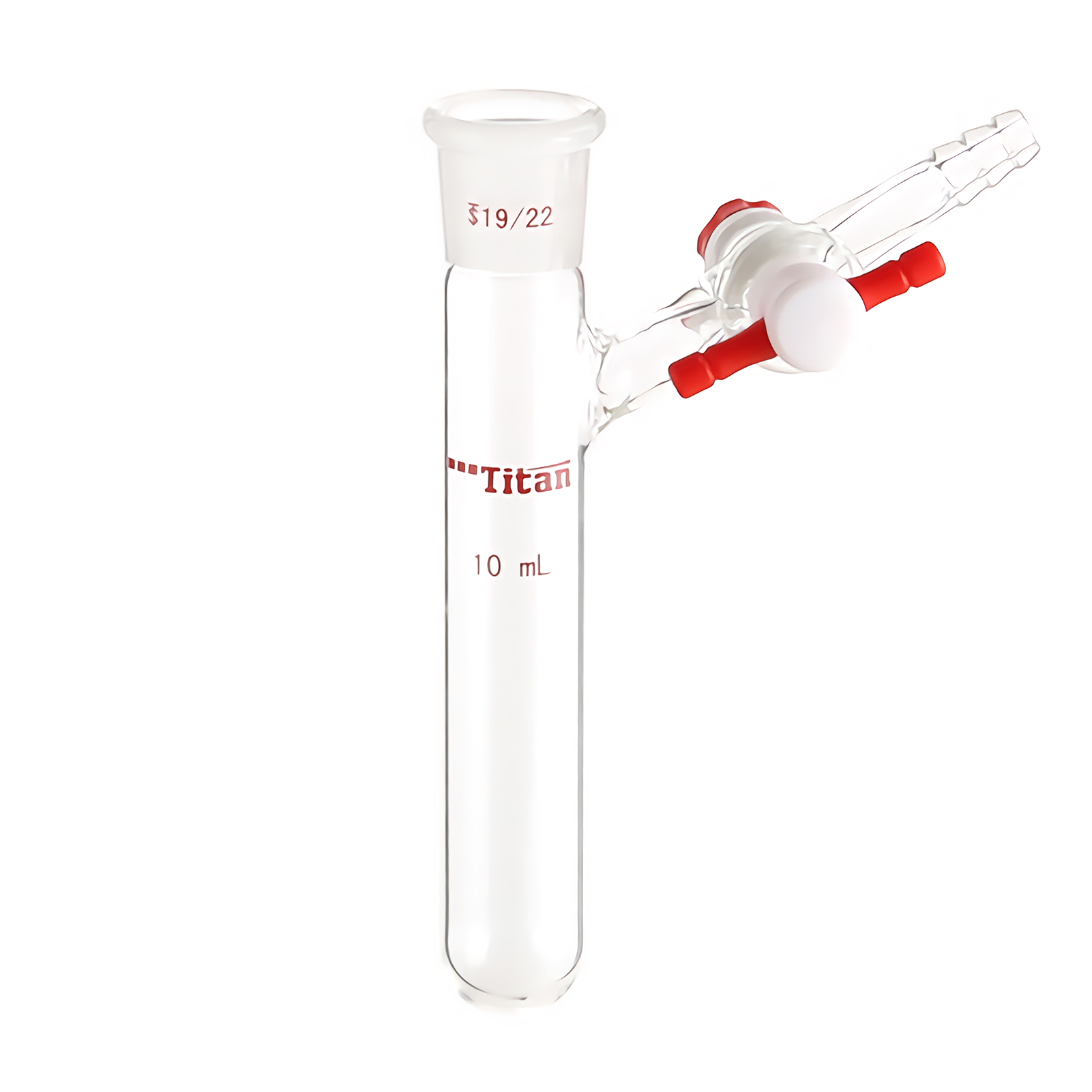 ADAMAS-BETA Two-way Reaction Tubes with Glass Stopcock/PTFE Piston Thick Wall Lab Glassware Grinding Mouth 10-250ml Experiment Supplies