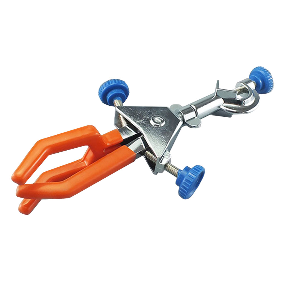 ADAMAS BETA Lab 3-Claw Multipurpose Clamp Alloy Electroplated/Sprayed Double-adjusting Direction Clips with Top Wire Laboratory Multi-function Clamp
