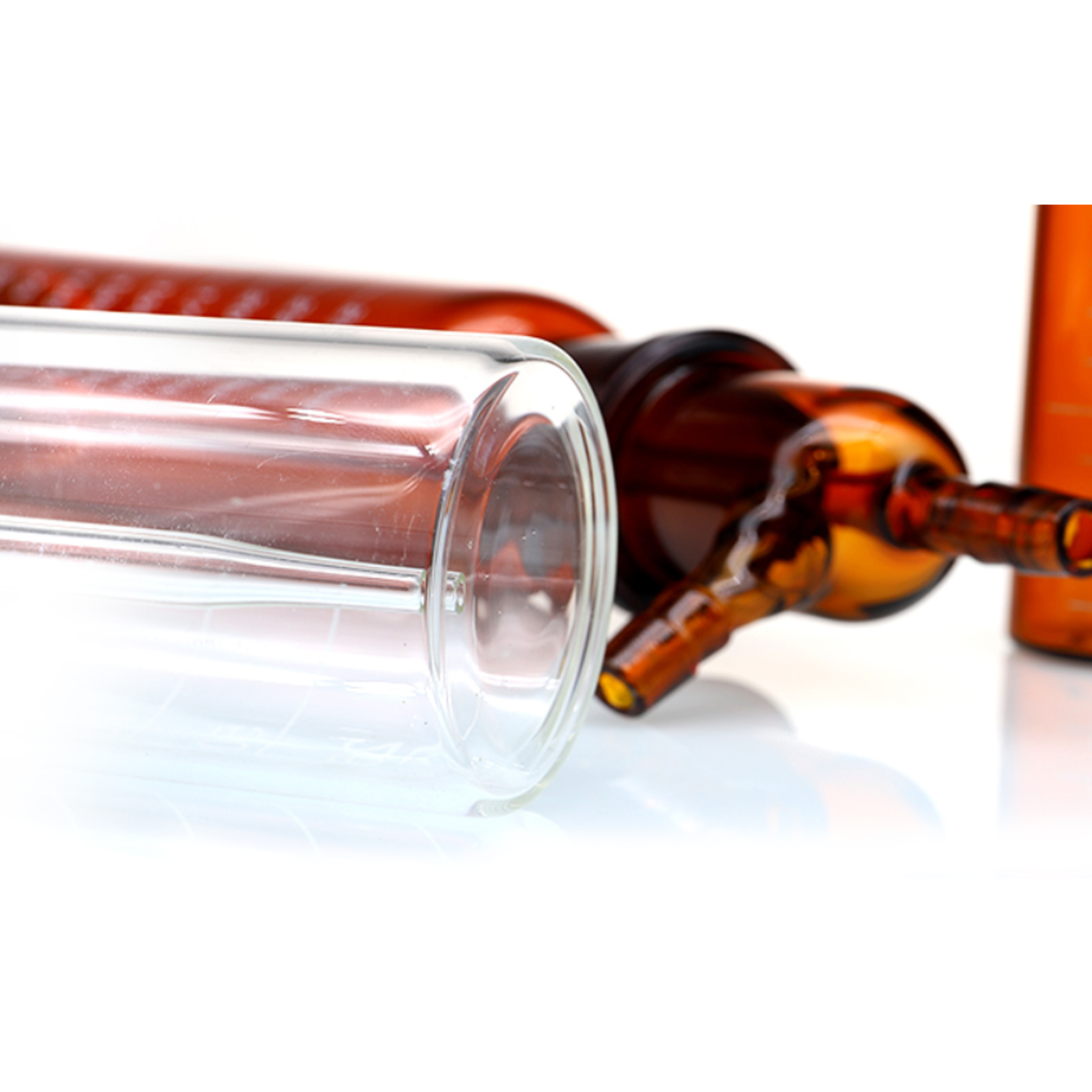 ADAMAS BETA Impact Glass Absorption Bottle 10-250ml Graduated Grinding Mouth Laboratory Impact Absorber Sampling Bottle