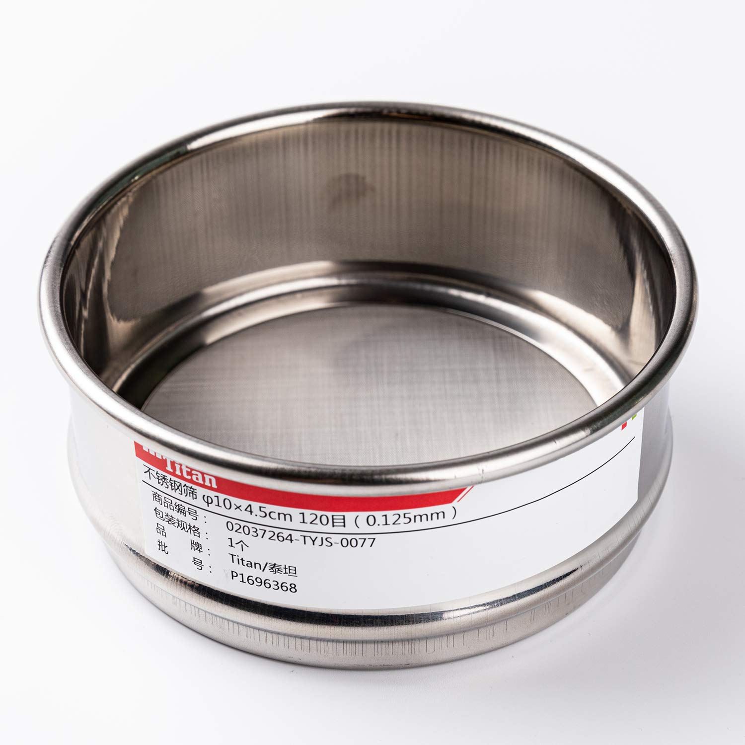 Adamas-Beta φ10×4.5cm 160 Mesh 304 Stainless Lab Sieves Economy Test Sieve 304 Stainless Steel Wire Cloth（0.096mm）