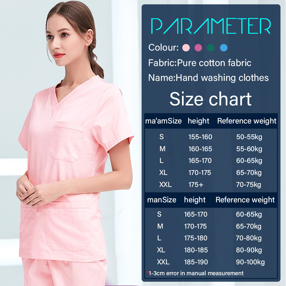 ADAMAS-BETA Female Lab Clothes Short-sleeved Set Nurse Pharmacy Workwe