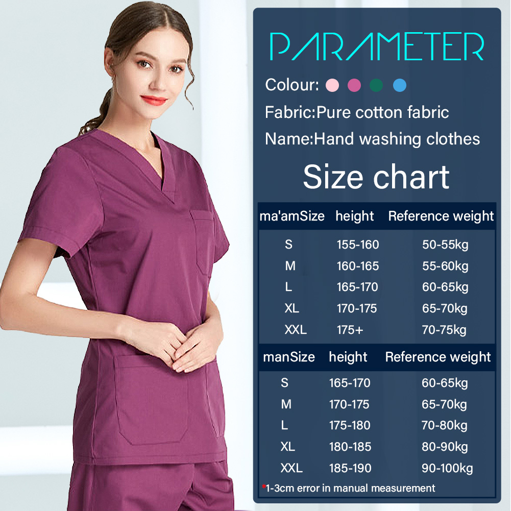ADAMAS-BETA Female Lab Clothes Short-sleeved Set Nurse Pharmacy Workwe