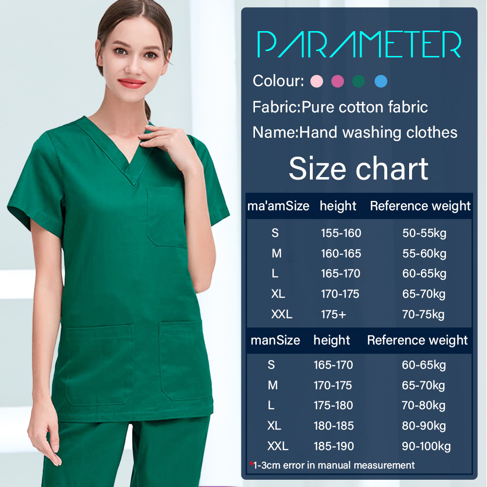 ADAMAS-BETA Female Lab Clothes Short-sleeved Set Nurse Pharmacy Workwe