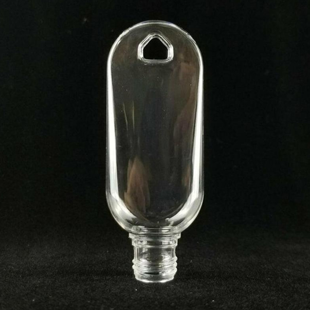 ADAMAS-BETA 10pcs Travel Bottles Clip on Keychain Travel Hand Sanitizer Holder Containers for Toiletries,Shampoo,Liquid Portable Travel Mini Empty Small Plastic Bottle Carrier Hanging with Clip 50ml/2oz