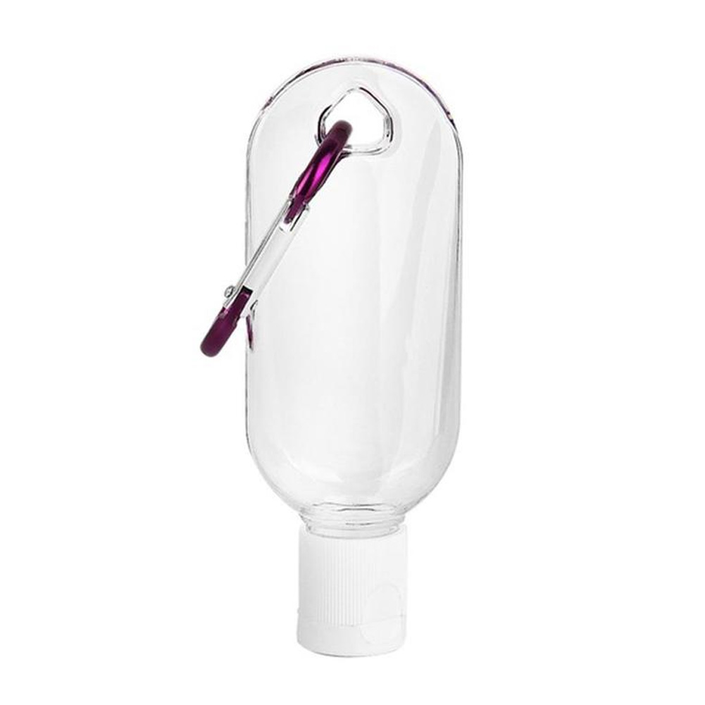 ADAMAS-BETA 10pcs Travel Bottles Clip on Keychain Travel Hand Sanitizer Holder Containers for Toiletries,Shampoo,Liquid Portable Travel Mini Empty Small Plastic Bottle Carrier Hanging with Clip 50ml/2oz
