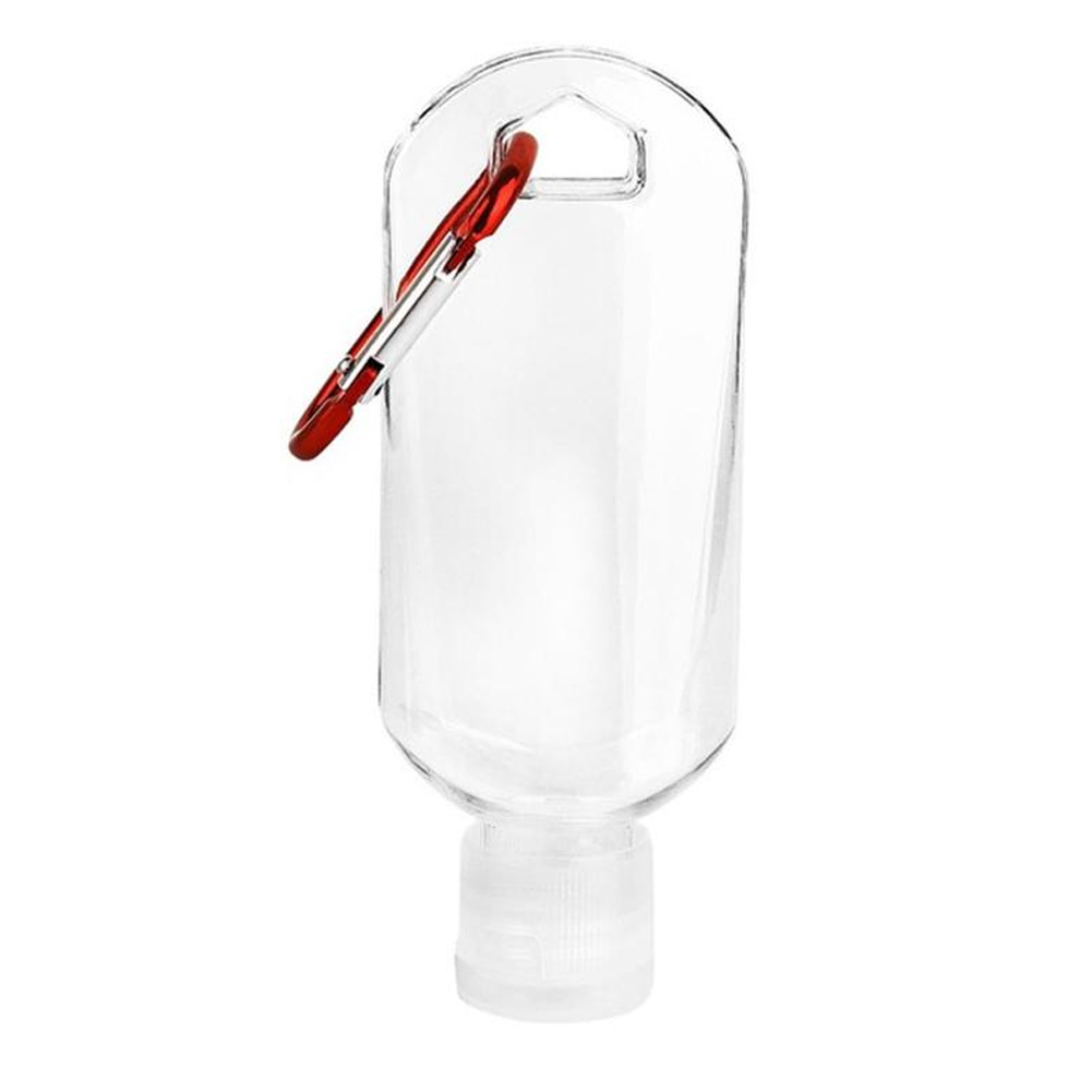 ADAMAS-BETA 10pcs Travel Bottles Clip on Keychain Travel Hand Sanitizer Holder Containers for Toiletries,Shampoo,Liquid Portable Travel Mini Empty Small Plastic Bottle Carrier Hanging with Clip 50ml/2oz