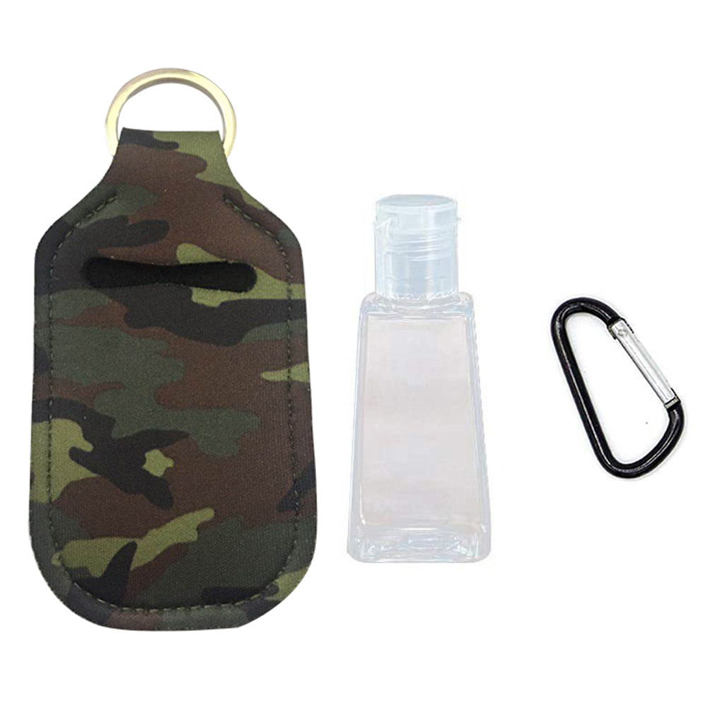 ADAMAS-BETA 10pcs Keychain Travel Bottles 30ml Refillable Hand Sanitizer Holder clip on Small Mini Portable Bottles Containers Carrier for Toiletries,Shampoo,Lotion