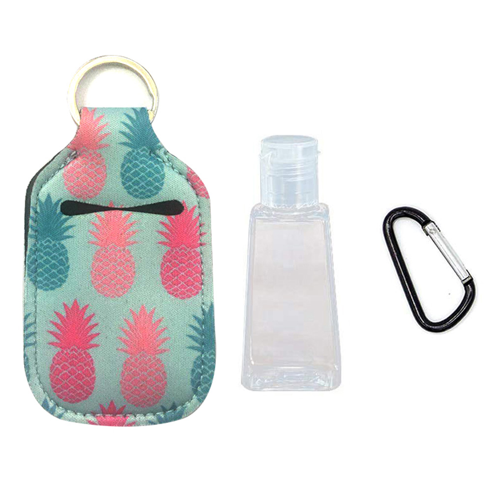 ADAMAS-BETA 10pcs Keychain Travel Bottles 30ml Refillable Hand Sanitizer Holder clip on Small Mini Portable Bottles Containers Carrier for Toiletries,Shampoo,Lotion