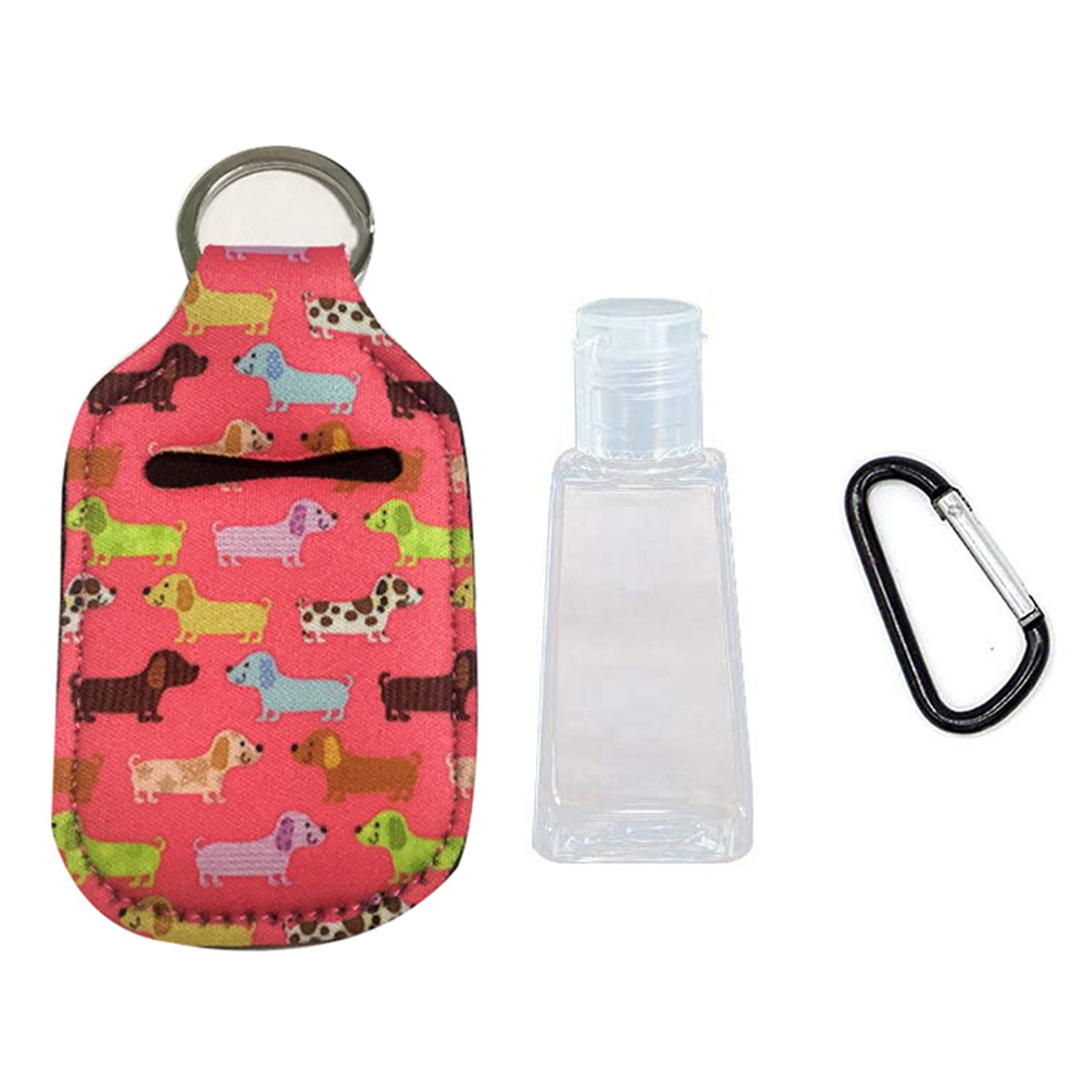 ADAMAS-BETA 10pcs Keychain Travel Bottles 30ml Refillable Hand Sanitizer Holder clip on Small Mini Portable Bottles Containers Carrier for Toiletries,Shampoo,Lotion