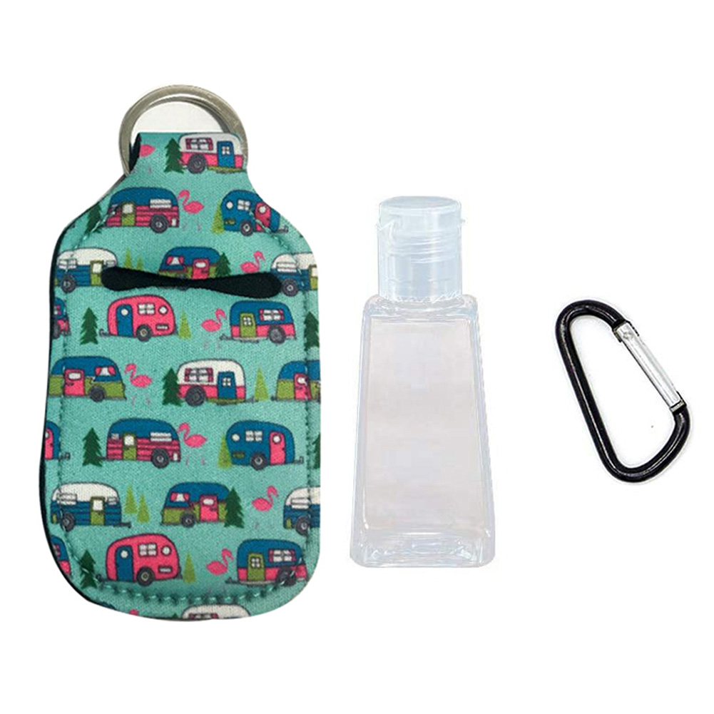 ADAMAS-BETA 10pcs Keychain Travel Bottles 30ml Refillable Hand Sanitizer Holder clip on Small Mini Portable Bottles Containers Carrier for Toiletries,Shampoo,Lotion