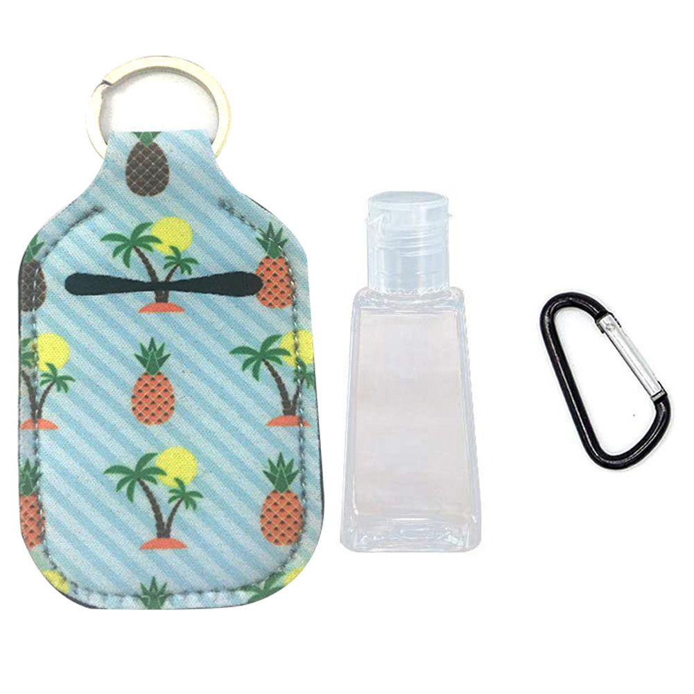 ADAMAS-BETA 10pcs Keychain Travel Bottles 30ml Refillable Hand Sanitizer Holder clip on Small Mini Portable Bottles Containers Carrier for Toiletries,Shampoo,Lotion