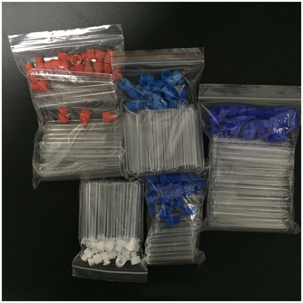 ADAMAS BETA 20pcs 12x100mm Clear Plastic Test Tubes with Caps for Scie