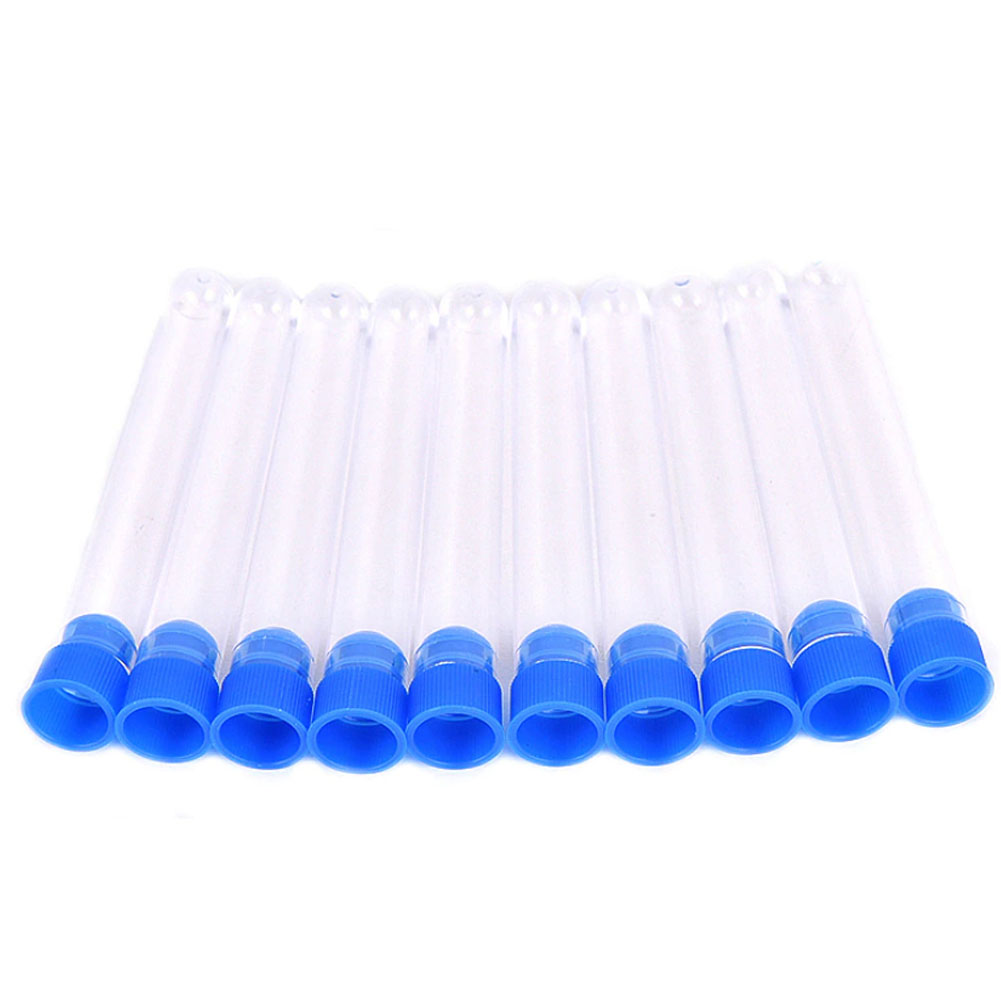 ADAMAS BETA 20pcs 12x100mm Clear Plastic Test Tubes with Caps for Scie