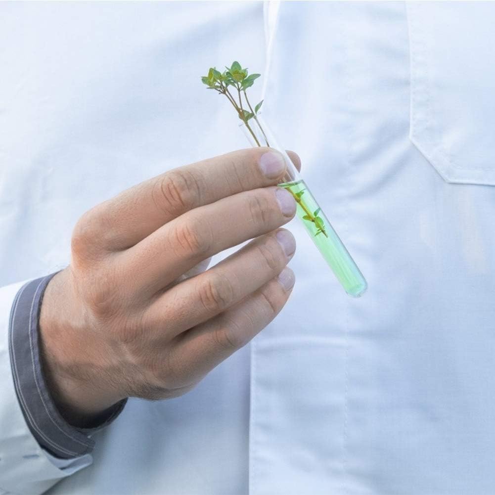 ADAMAS BETA 20pcs 12x100mm Clear Plastic Test Tubes with Caps for Scie