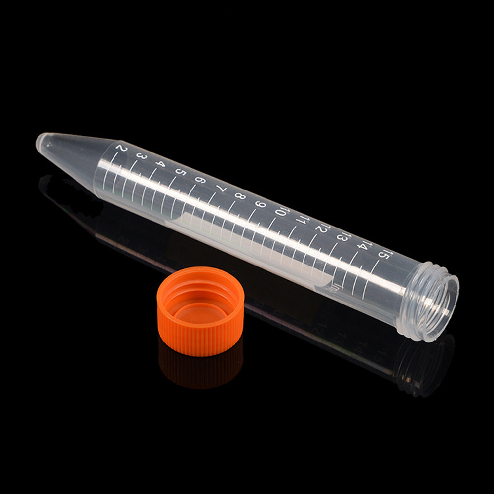 ADAMAS BETA 15ml 50pcs Centrifuge Tube Graduated Plastic Test Tubes wi