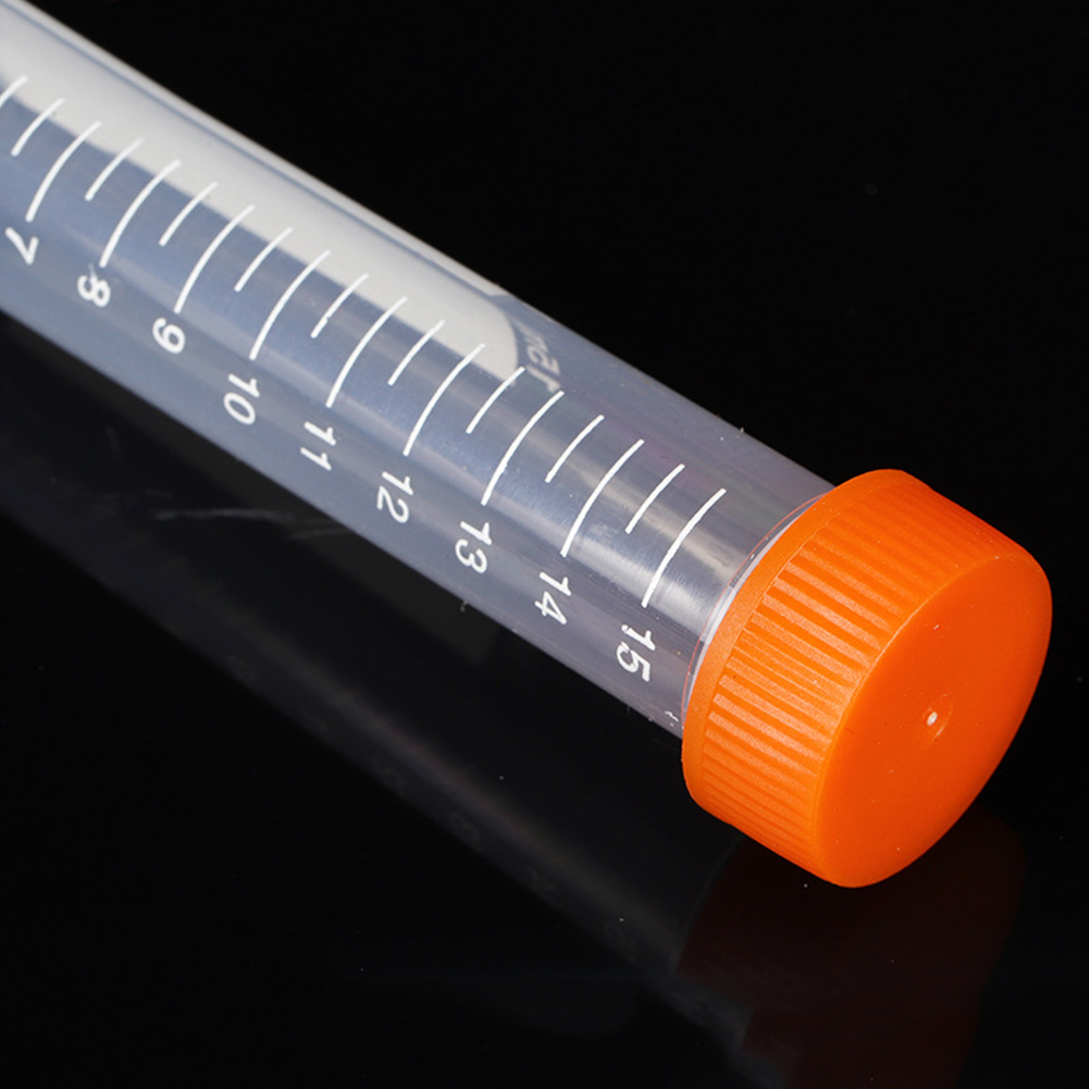 ADAMAS BETA 15ml 50pcs Centrifuge Tube Graduated Plastic Test Tubes wi