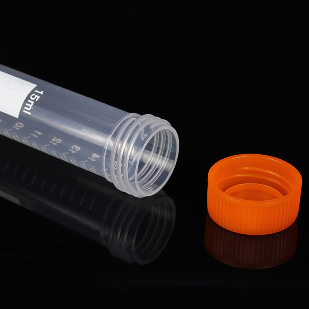 ADAMAS BETA 15ml 50pcs Centrifuge Tube Graduated Plastic Test Tubes wi