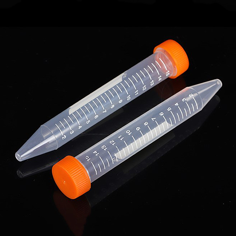 ADAMAS BETA 15ml 50pcs Centrifuge Tube Graduated Plastic Test Tubes wi