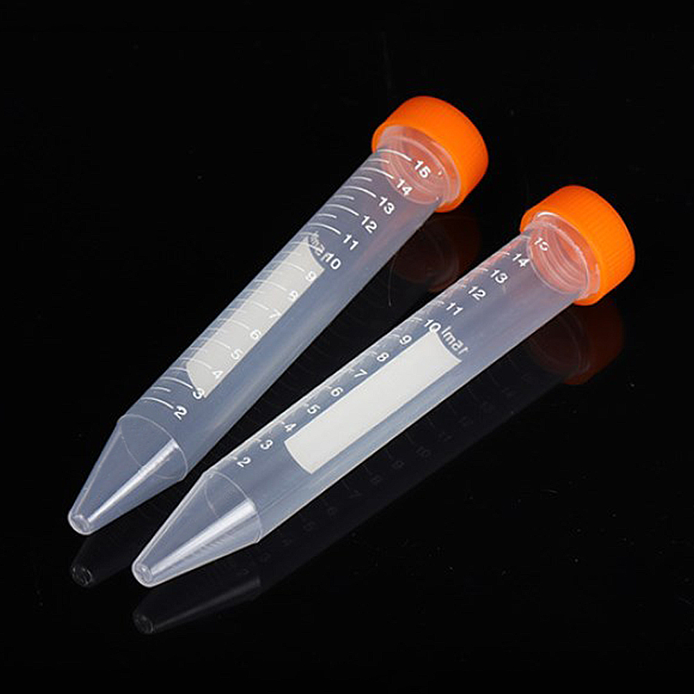 ADAMAS BETA 15ml 50pcs Centrifuge Tube Graduated Plastic Test Tubes wi