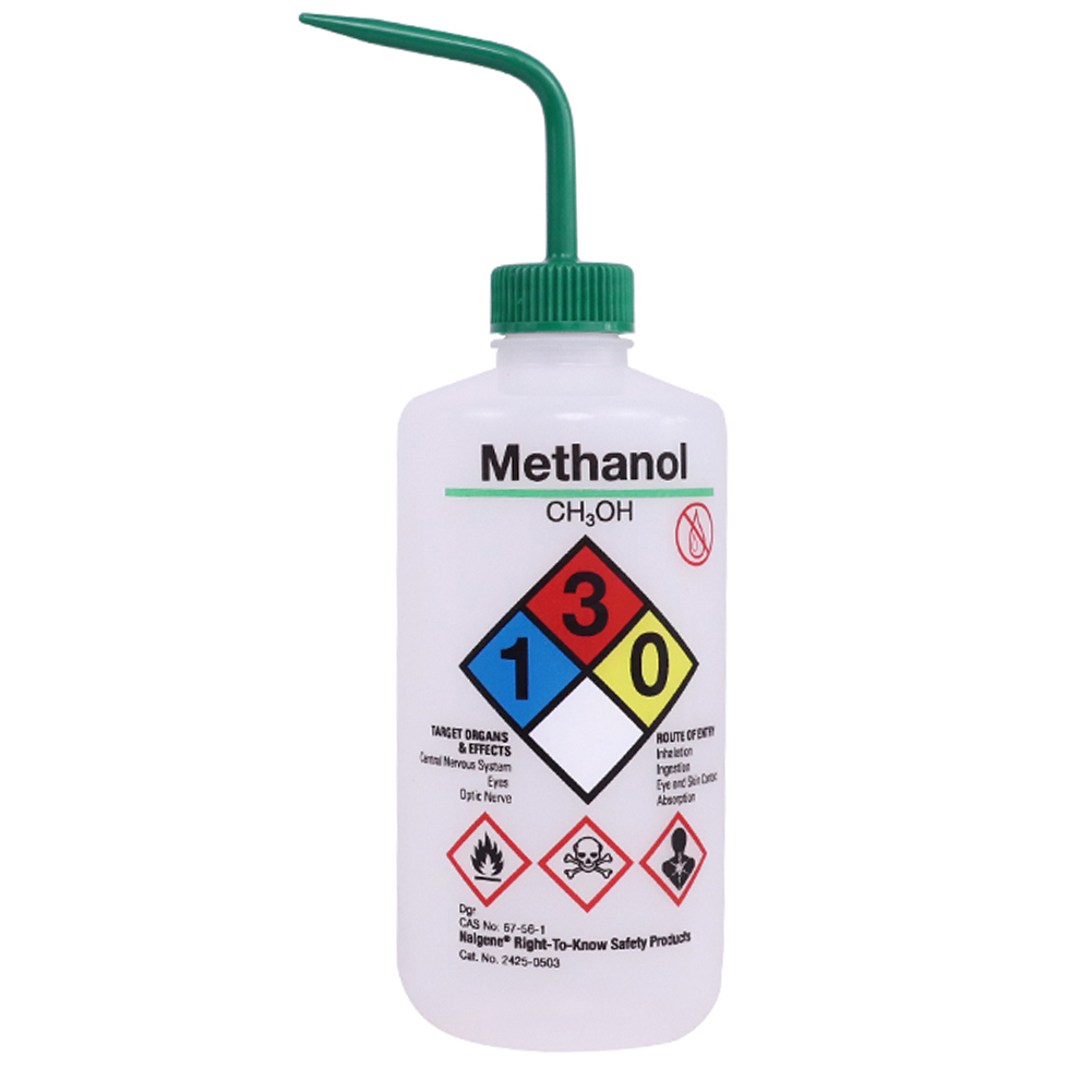 ADAMAS-BETA LDPE Plastic Washing Bottle 500ml Laboratory for Chemical Solution Sodium Hypochlorite/Ethanol/Methanol/Distilled Water Empty Bottles