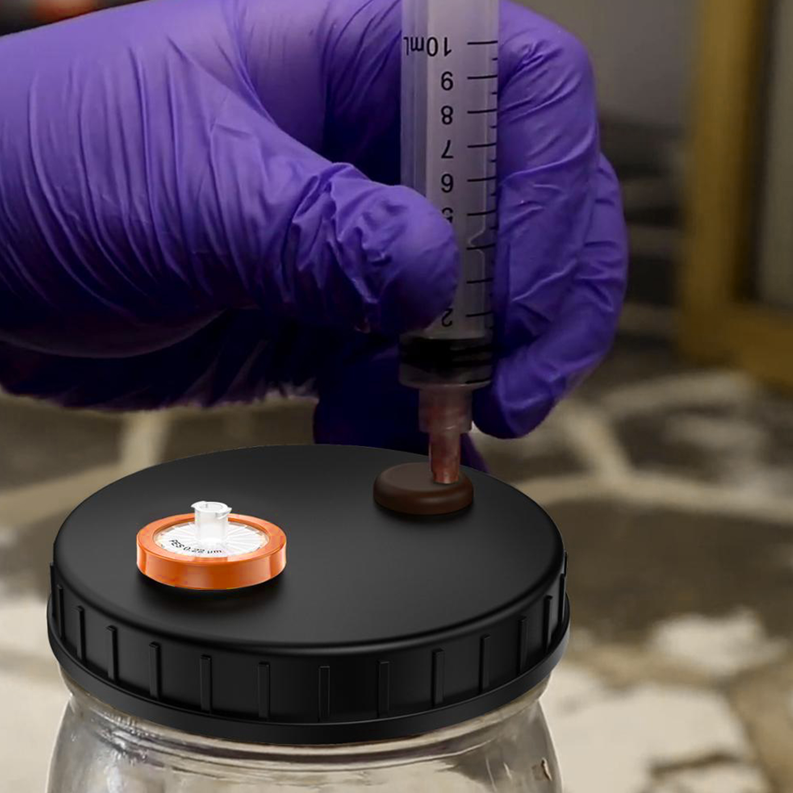 ADAMAS-BETA Lab Syringe Filter with PTFE Filter Membrane Scientific Syringe Filters Non-Sterile 0.2um 0.45um Diameter 13mm 25mm 32mm