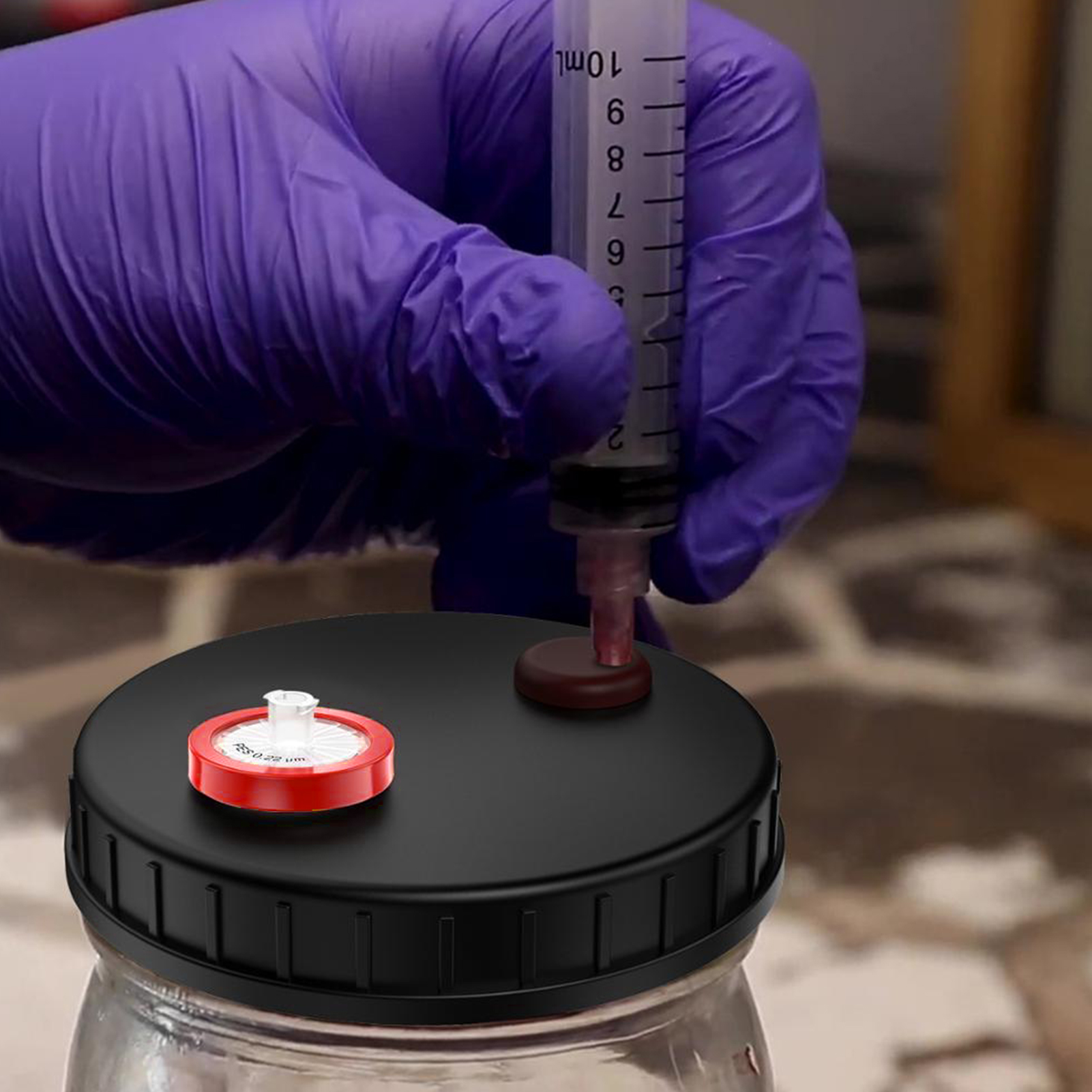 ADAMAS-BETA Lab Syringe Filter with PTFE Filter Membrane Scientific Syringe Filters Non-Sterile 0.2um 0.45um Diameter 13mm 25mm 32mm