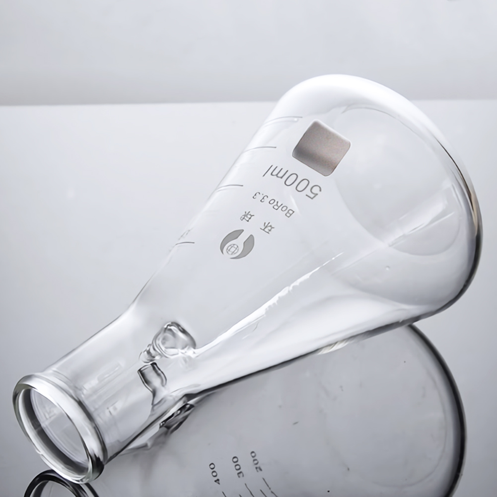 ADAMAS BETA 3pcs Graduated Suction Bottle Laboratory Triangular Flask Glass Filter Bottle 250ML-500ML-1000ML with Branch Nozzle