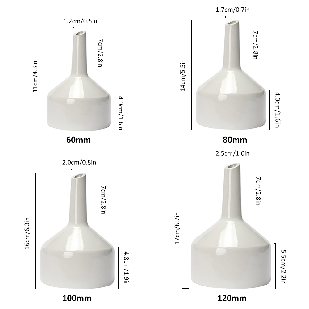 ADAMAS BETA 1-4pcs Ceramic Buchner Funnel 60mm-150mm Brinell Filter for Lab Suction Filtration Device for Crystallization Extraction Experiment