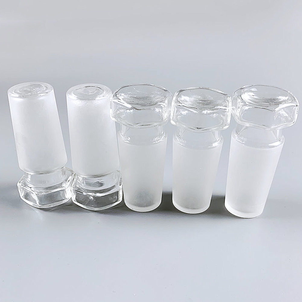 ADAMAS-BETA 5pcs Hexagon Hollow Plug High Borosilicate Glass Stopper Conical Flask Cap 24/40 Grinded Lab Glass Sealing Leakproof Plugs
