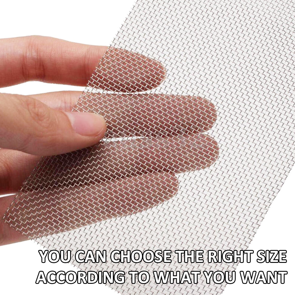 ADAMAS-BETA Laboratory Sieve Sheet 304 Stainless Steel Wire Mesh 120*40cm Plain Woven Mesh 20/30/40/100 Mesh for Hierarchical Filtering Experiment