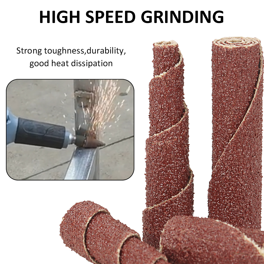 ADAMAS-BETA Wholesale Mini Sanding Engine Porting Polishing Assortment Kit 60-120 Mesh Mixed Sanding Cartridge Rolls/Cone Spiral Rolls Full Taper Assorted Set