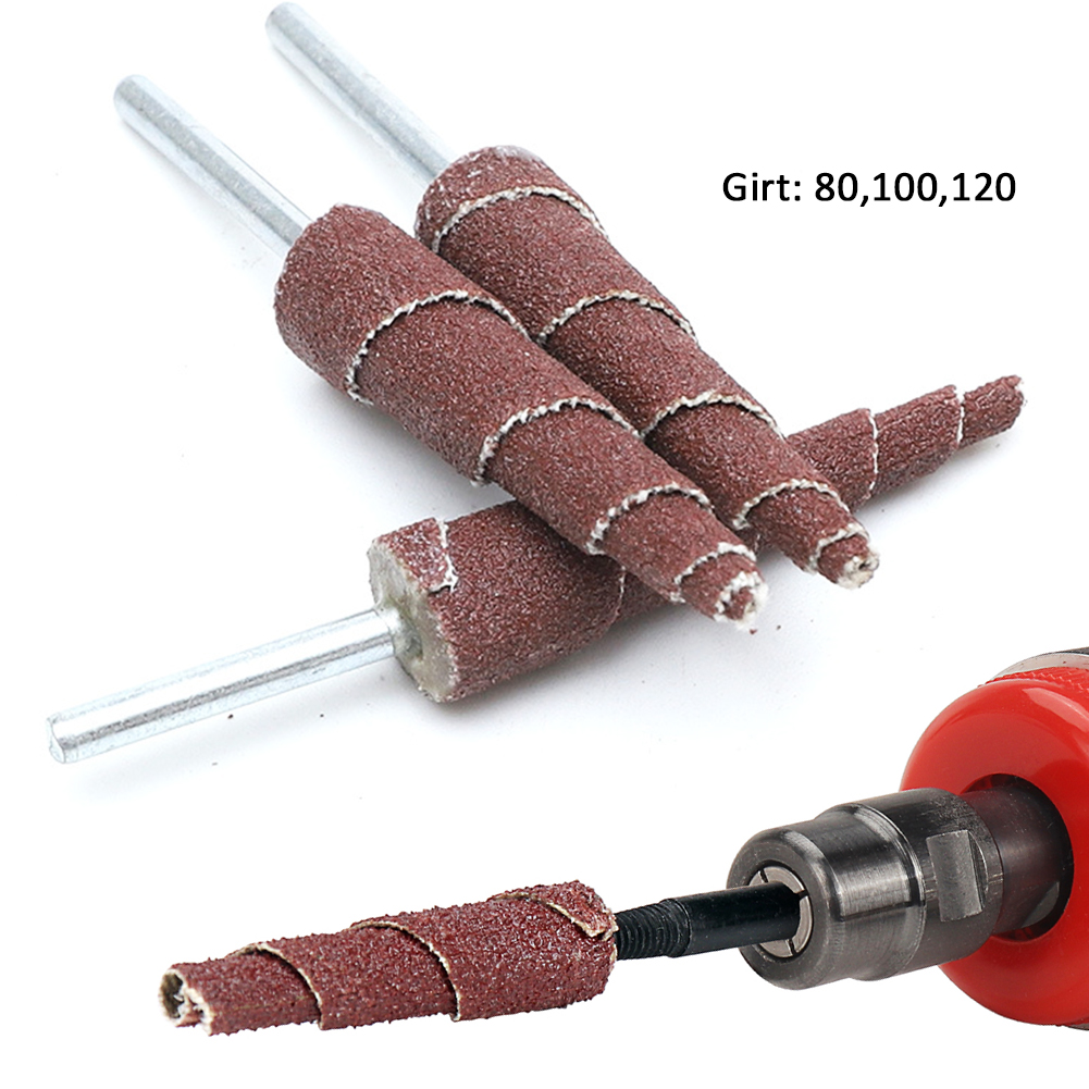 ADAMAS-BETA Wholesale Mini Sanding Engine Porting Polishing Assortment Kit 60-120 Mesh Mixed Sanding Cartridge Rolls/Cone Spiral Rolls Full Taper Assorted Set