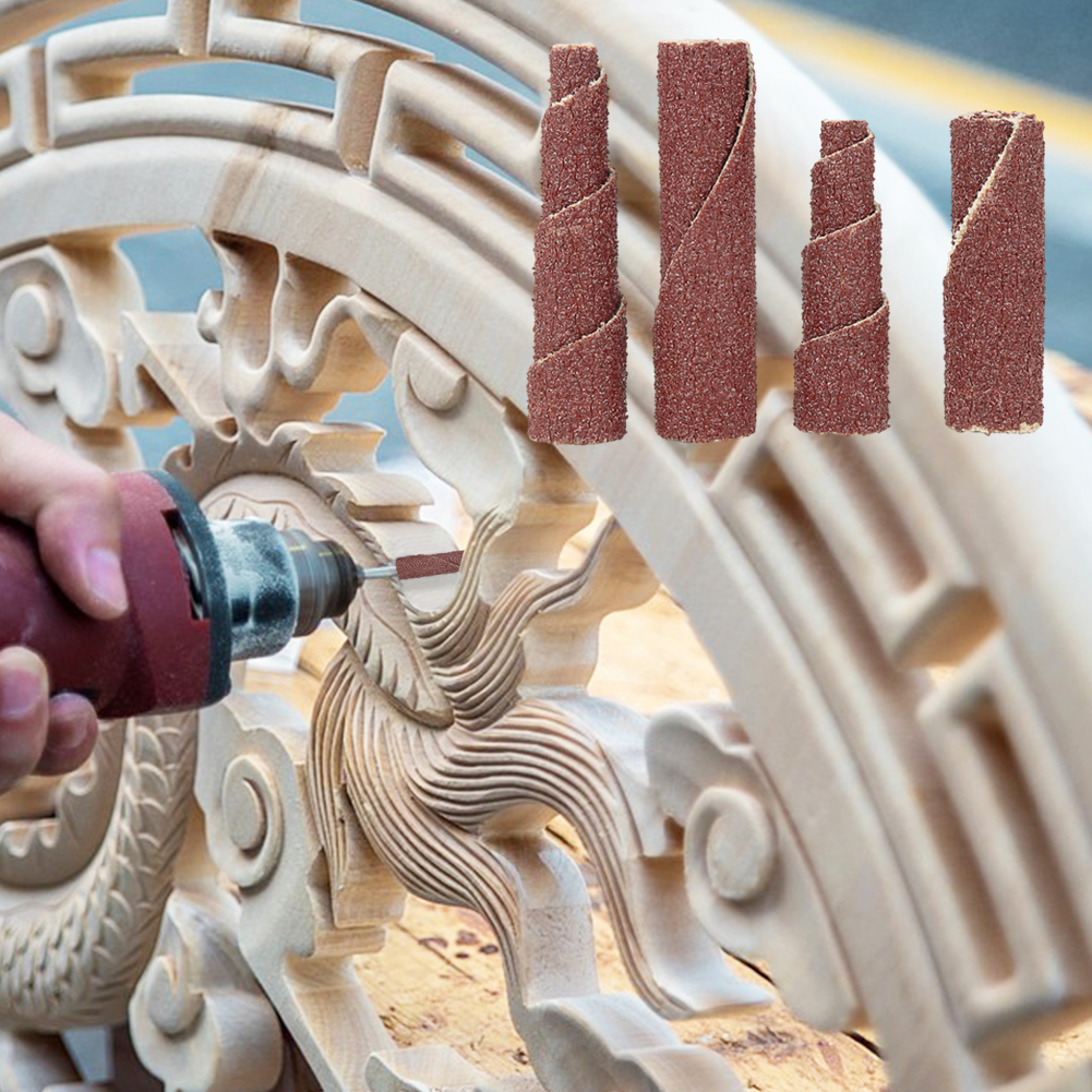 ADAMAS-BETA Wholesale Mini Sanding Engine Porting Polishing Assortment Kit 60-120 Mesh Mixed Sanding Cartridge Rolls/Cone Spiral Rolls Full Taper Assorted Set