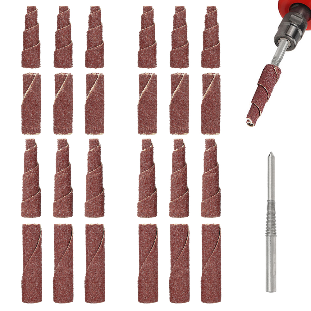 ADAMAS-BETA Wholesale Mini Sanding Engine Porting Polishing Assortment Kit 60-120 Mesh Mixed Sanding Cartridge Rolls/Cone Spiral Rolls Full Taper Assorted Set