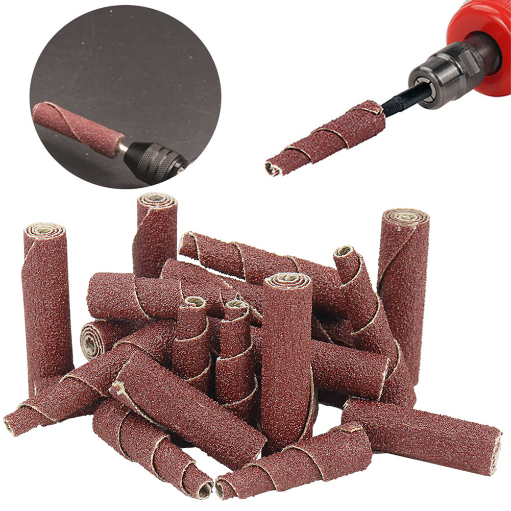 ADAMAS-BETA Wholesale Mini Sanding Engine Porting Polishing Assortment Kit 60-120 Mesh Mixed Sanding Cartridge Rolls/Cone Spiral Rolls Full Taper Assorted Set