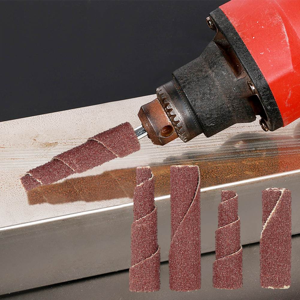 ADAMAS-BETA Wholesale Mini Sanding Engine Porting Polishing Assortment Kit 60-120 Mesh Mixed Sanding Cartridge Rolls/Cone Spiral Rolls Full Taper Assorted Set