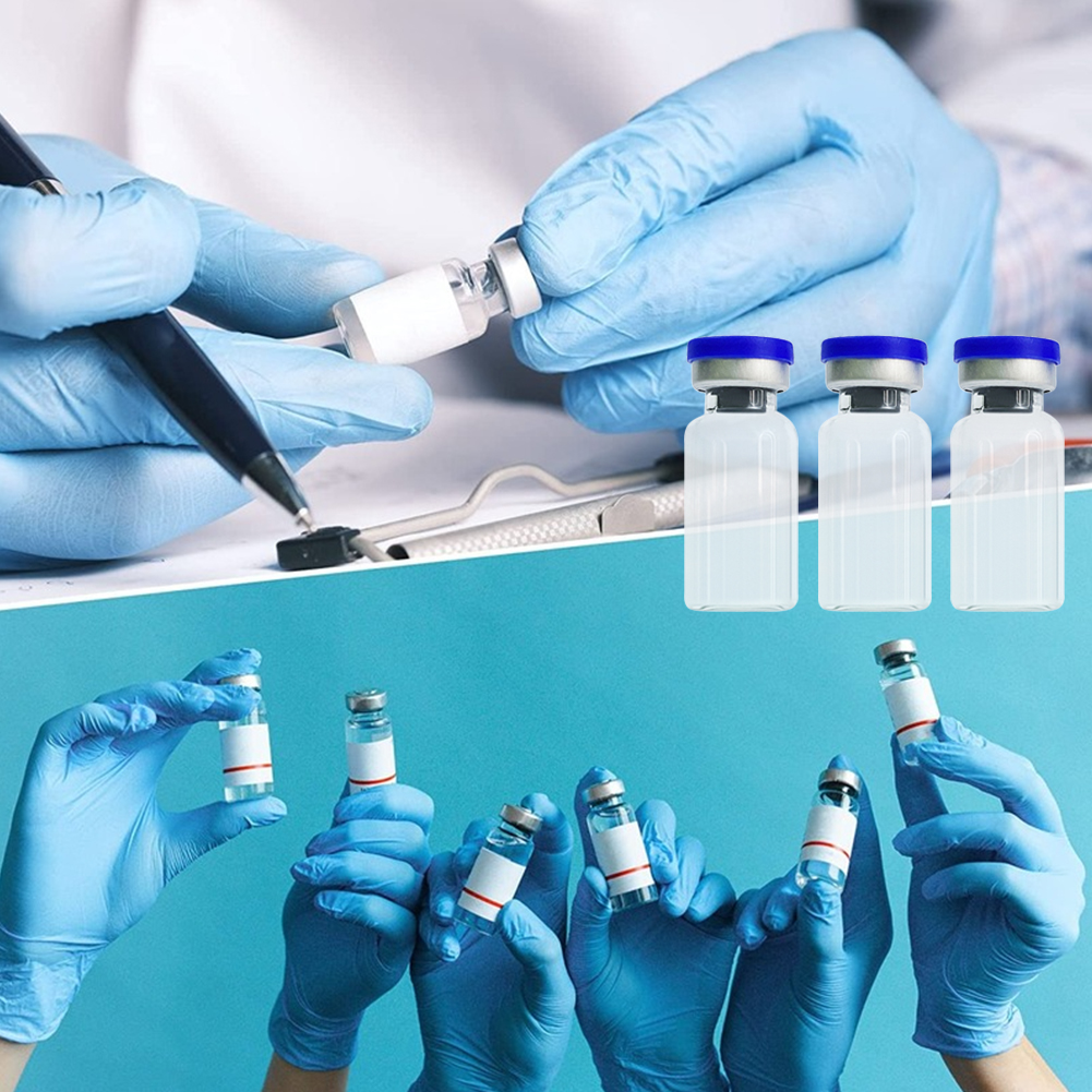 ADAMAS-BETA Penicillin Bottles 10ml Lab Transparent Glass Bottle Freeze Dried Powder Oral Liquid Vials Separate Bottling Jars with Cover