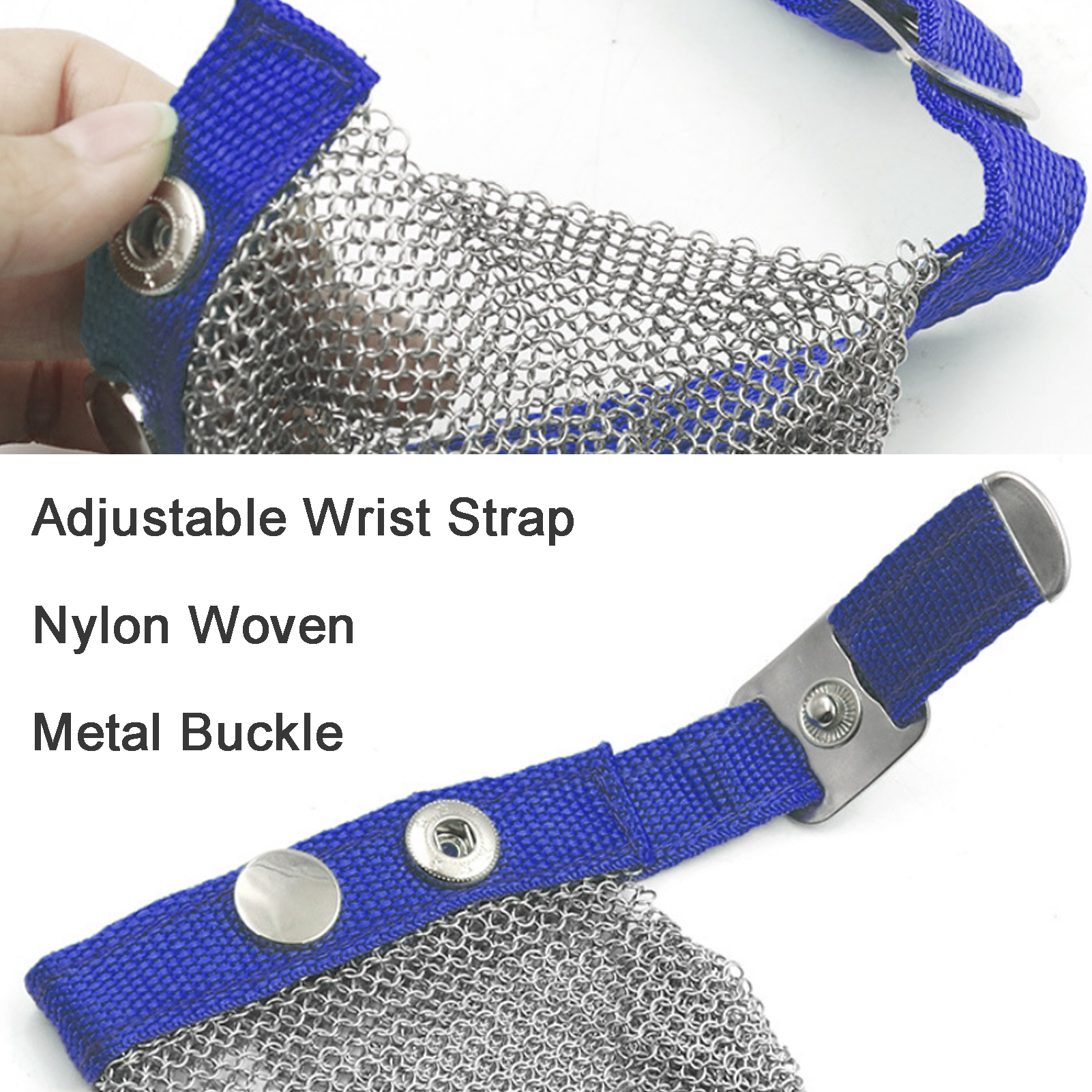 ADAMAS-BETA 1pcs 316 Stainless Steel Wire Mesh Gloves Adult Cut Resistant Glove Slicing Butcher for Meat Cutting Fishing Safety Work Gloves