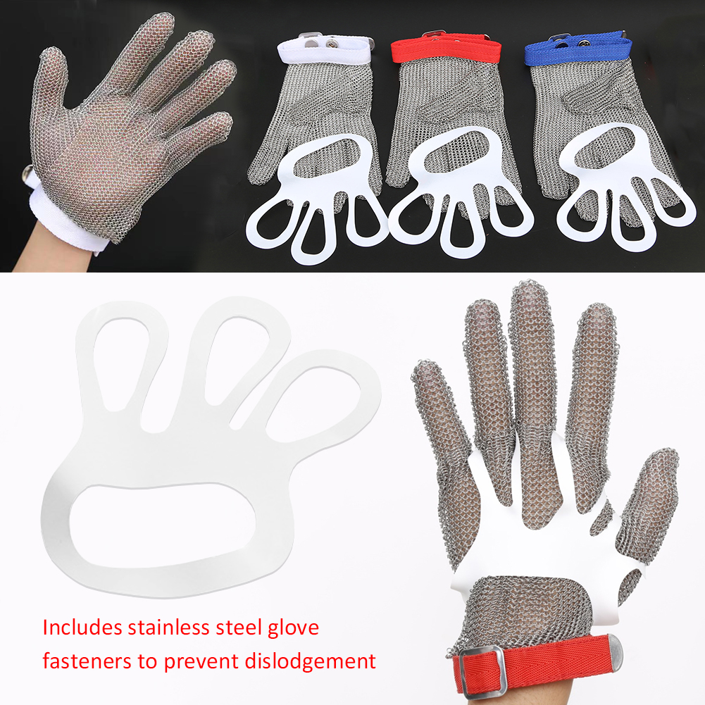 ADAMAS-BETA 1pcs 316 Stainless Steel Wire Mesh Gloves Adult Cut Resistant Glove Slicing Butcher for Meat Cutting Fishing Safety Work Gloves