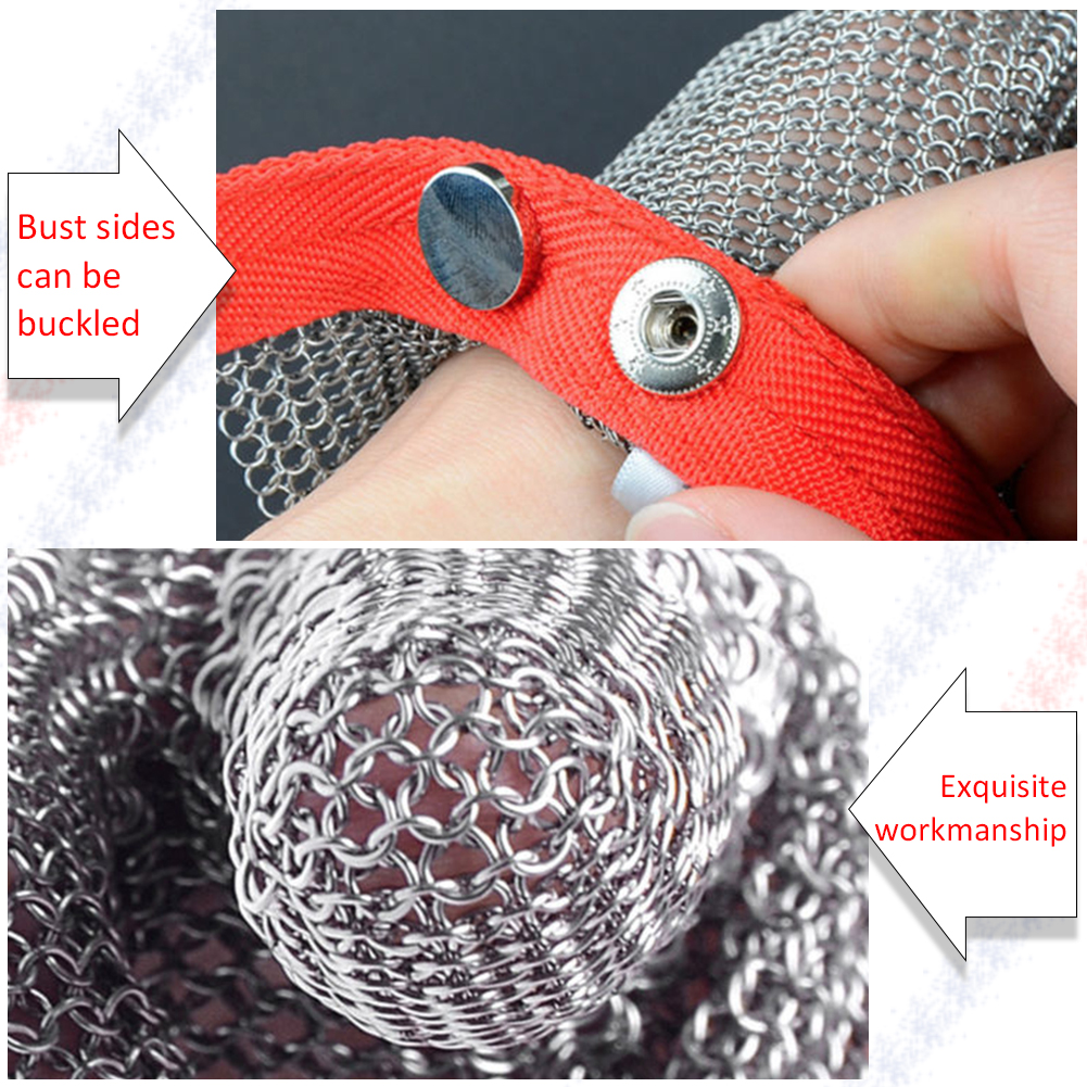 ADAMAS-BETA 1pcs 316 Stainless Steel Wire Mesh Gloves Adult Cut Resistant Glove Slicing Butcher for Meat Cutting Fishing Safety Work Gloves