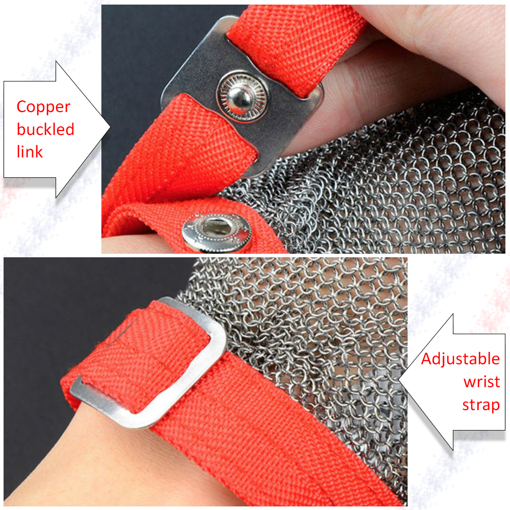 ADAMAS-BETA 1pcs 316 Stainless Steel Wire Mesh Gloves Adult Cut Resistant Glove Slicing Butcher for Meat Cutting Fishing Safety Work Gloves