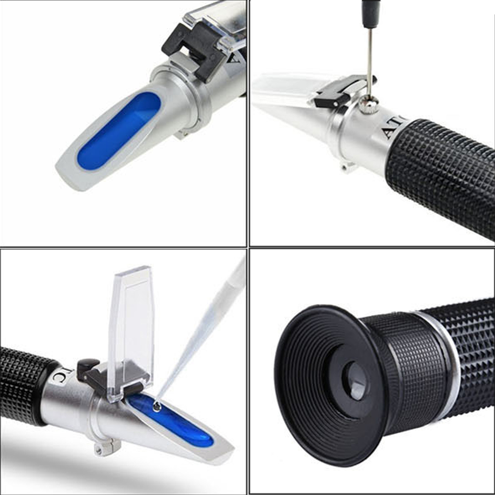 ADAMAS-BETA 1pcs Handheld Refractometer for Honey Concentration Measuring Refractometer 58-90% ATC Honey Baume Tester Lab Supplies Device