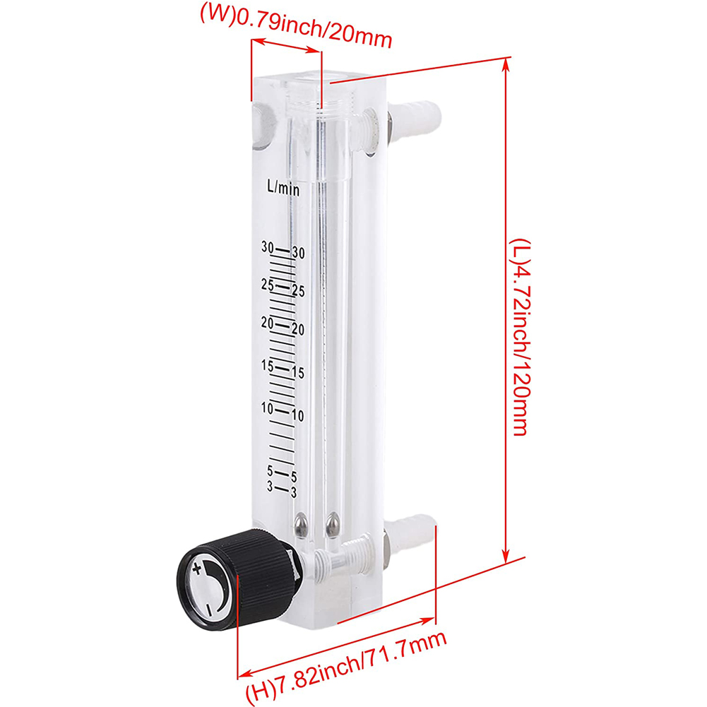 ADAMAS-BETA 1pcs Gas Flow Meter 0.6MPa Pressure Flowmeter Unidirectional Gas/Oxygen/Air Flow LZQ-1~LZQ-7 for Laboratory/industrial