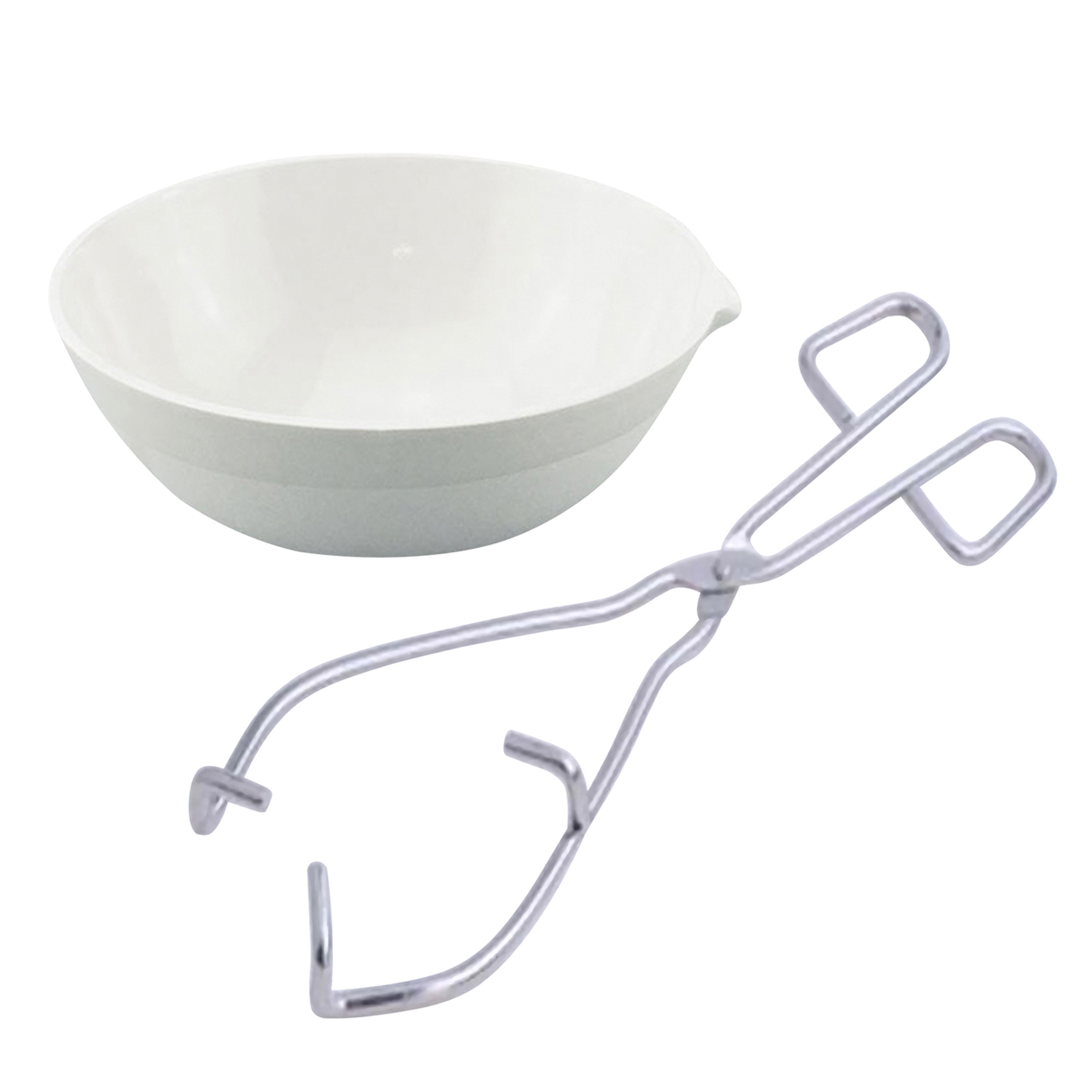 ADAMAS BETA Laboratory Ceramic Evaporating Dish Set 280mm Stainless Steel Round Dish Clamp With 35-1000ml Diameter 60-206mm for Experiment